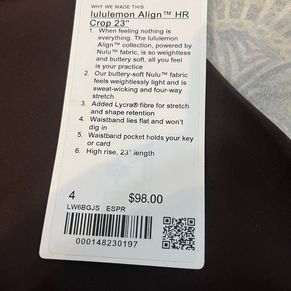 New lululemon Align HR Crop 23” - Picture 5 of 7